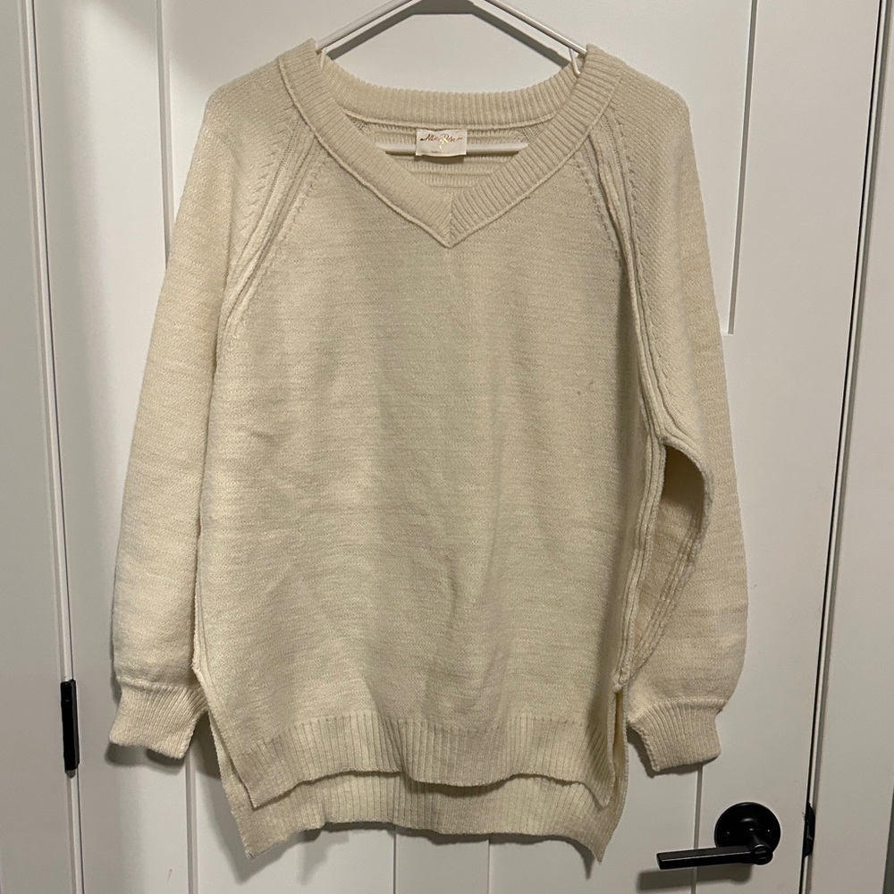 Allie Rose Cream Knit Sweater